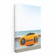 Yellow Honda Civic by Sea - Bold and Adventurous